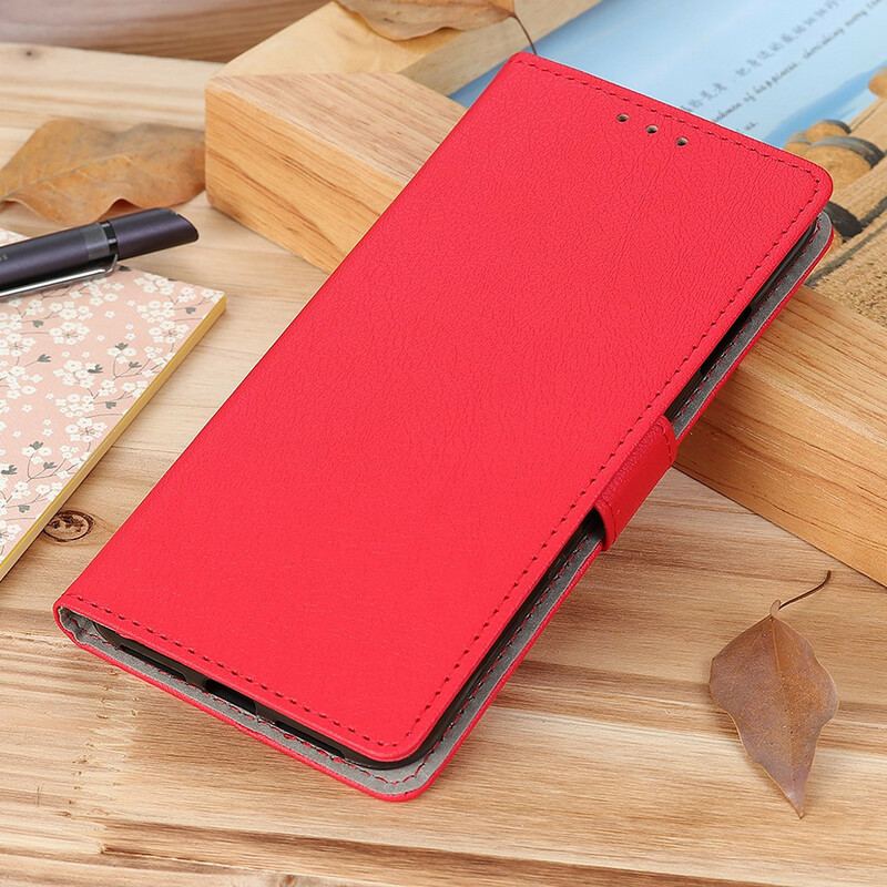 Flip Cover Xiaomi Redmi 9T Enkel Skinnende Lædereffekt