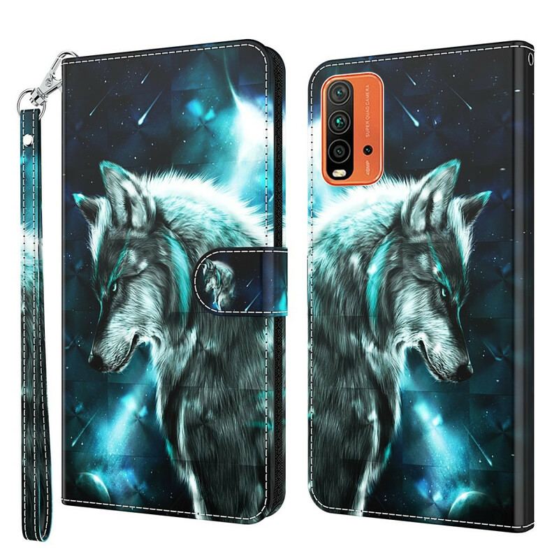 Flip Cover Xiaomi Redmi 9T Majestætisk Ulv