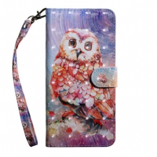 Læder Cover Xiaomi Redmi 9T Lysplet Germain The Owl