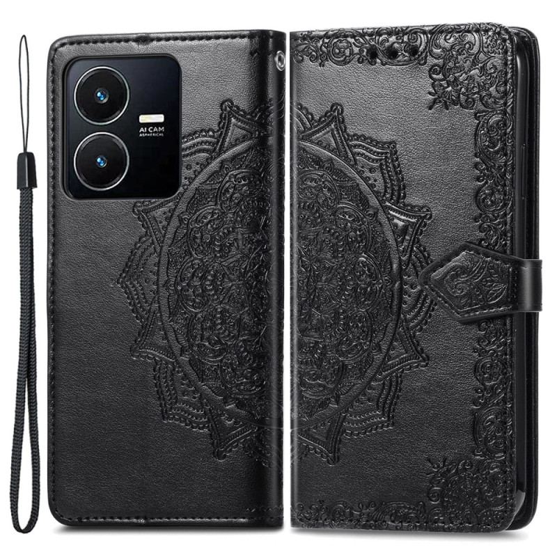 Flip Cover Vivo Y35 Barok-mandala