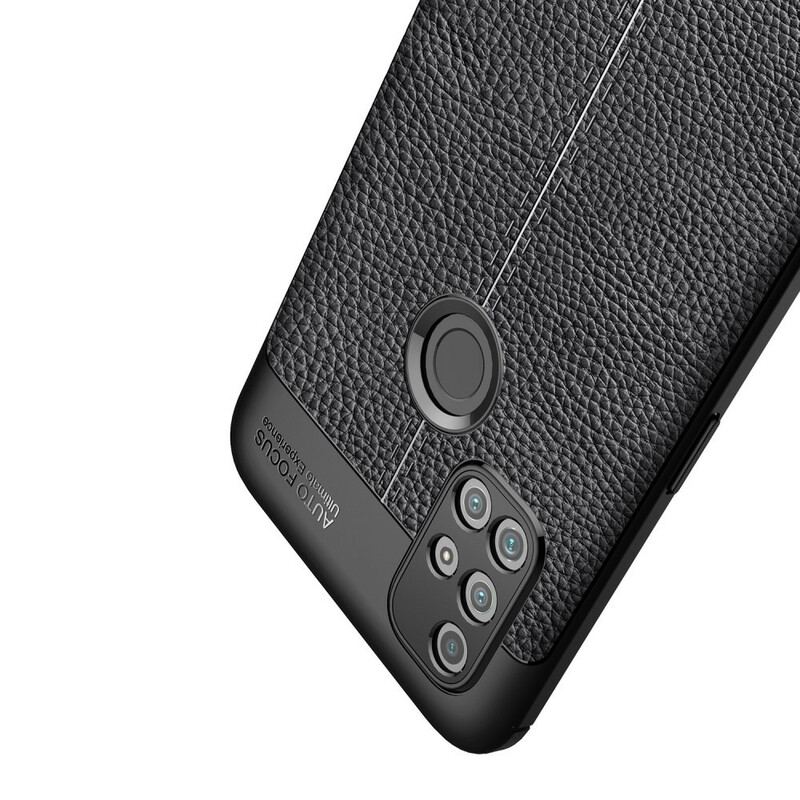 Cover OnePlus Nord N10 Dobbelt Linje Litchi Læder Effekt