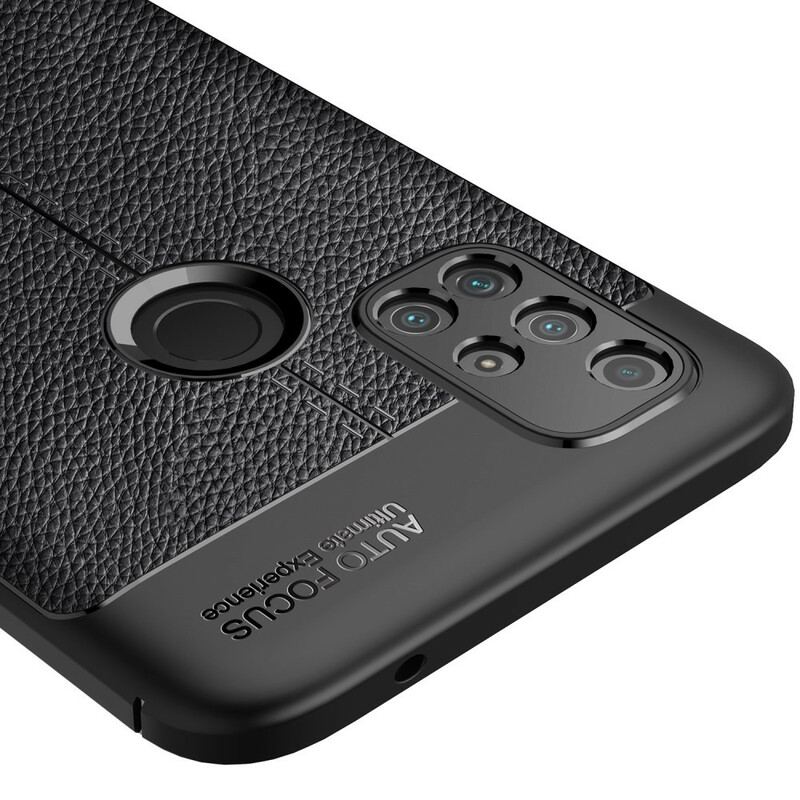 Cover OnePlus Nord N10 Dobbelt Linje Litchi Læder Effekt