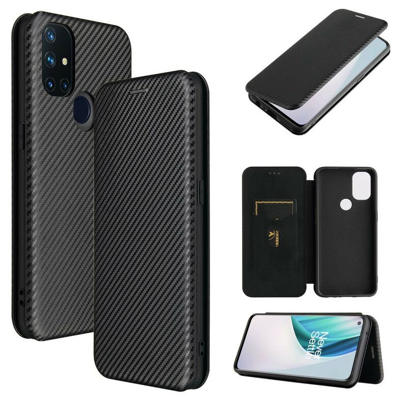 Cover OnePlus Nord N10 Flip Cover Kulfiber