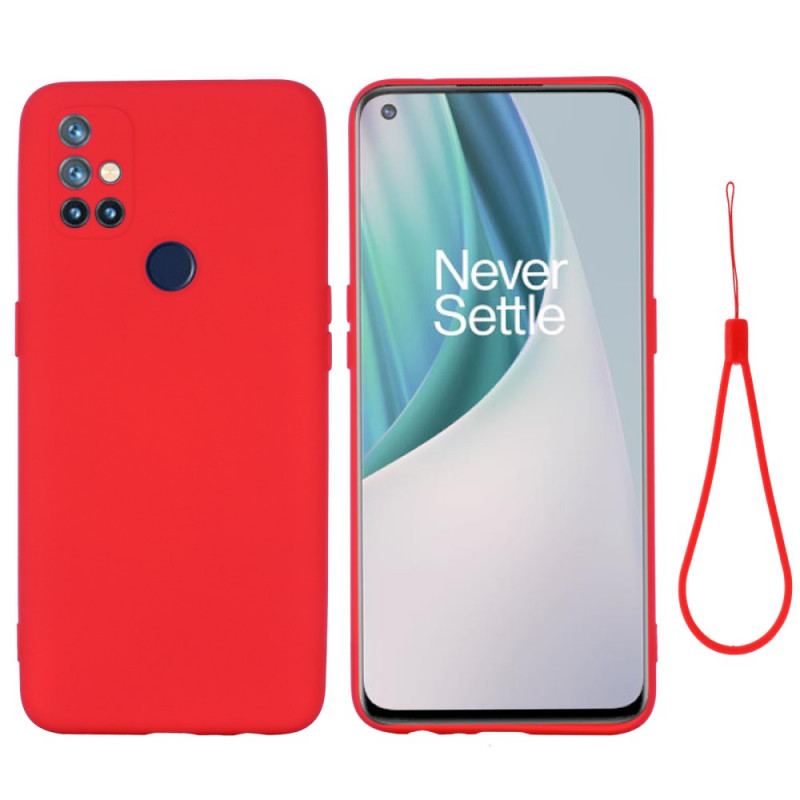 Cover OnePlus Nord N10 Flydende Silikone Med Snor