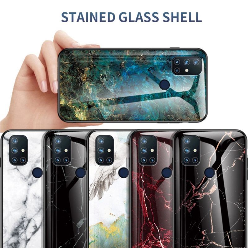 Cover OnePlus Nord N10 Marmorfarver Hærdet Glas