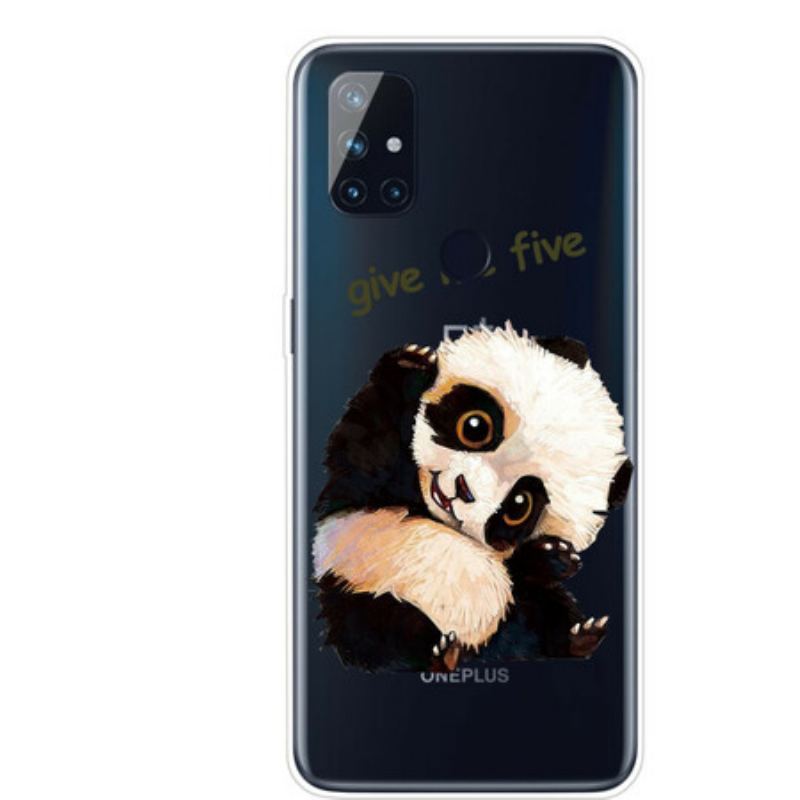 Cover OnePlus Nord N10 Sømløs Panda Giv Me Five