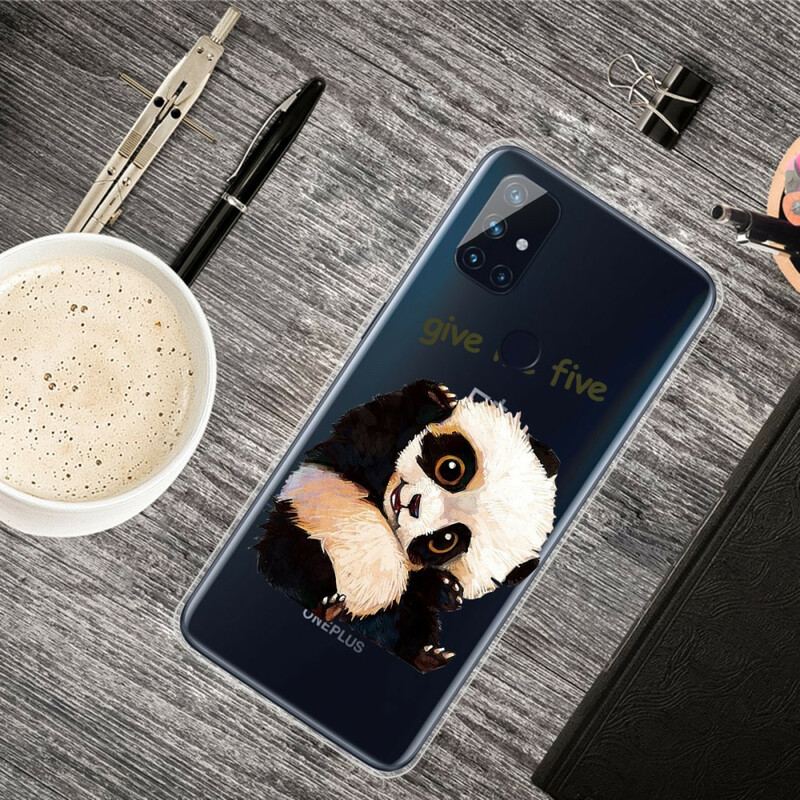 Cover OnePlus Nord N10 Sømløs Panda Giv Me Five