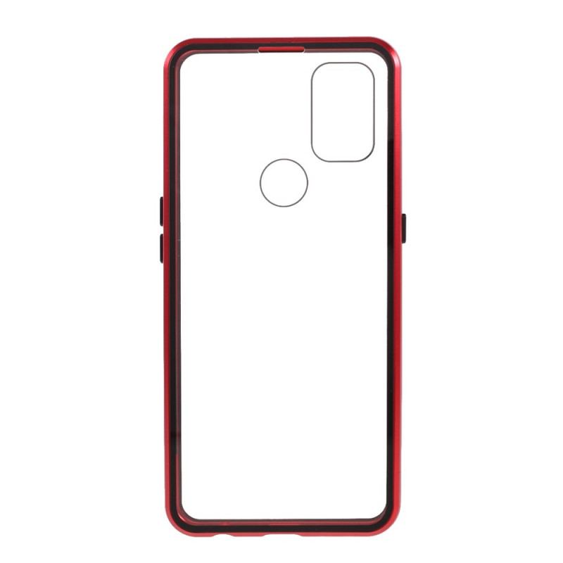 Cover OnePlus Nord N10 To Sider Magnetisk Hærdet Glas Og Metal