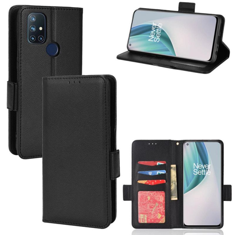 Flip Cover OnePlus Nord N10 Læder Cover Flap Dobbelt Nye Farver