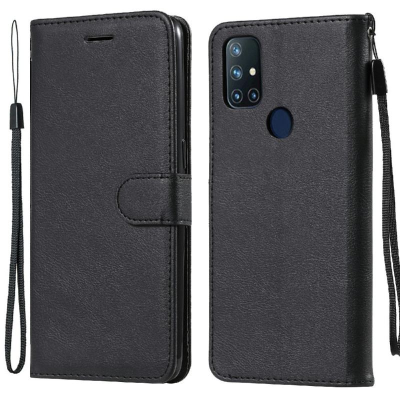 Flip Cover OnePlus Nord N10 Med Snor Strappy Lædereffekt