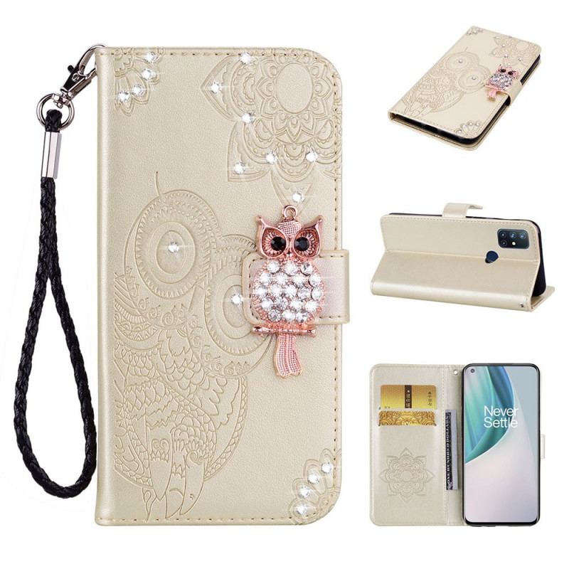 Flip Cover OnePlus Nord N10 Ugle Mandala Og Charm