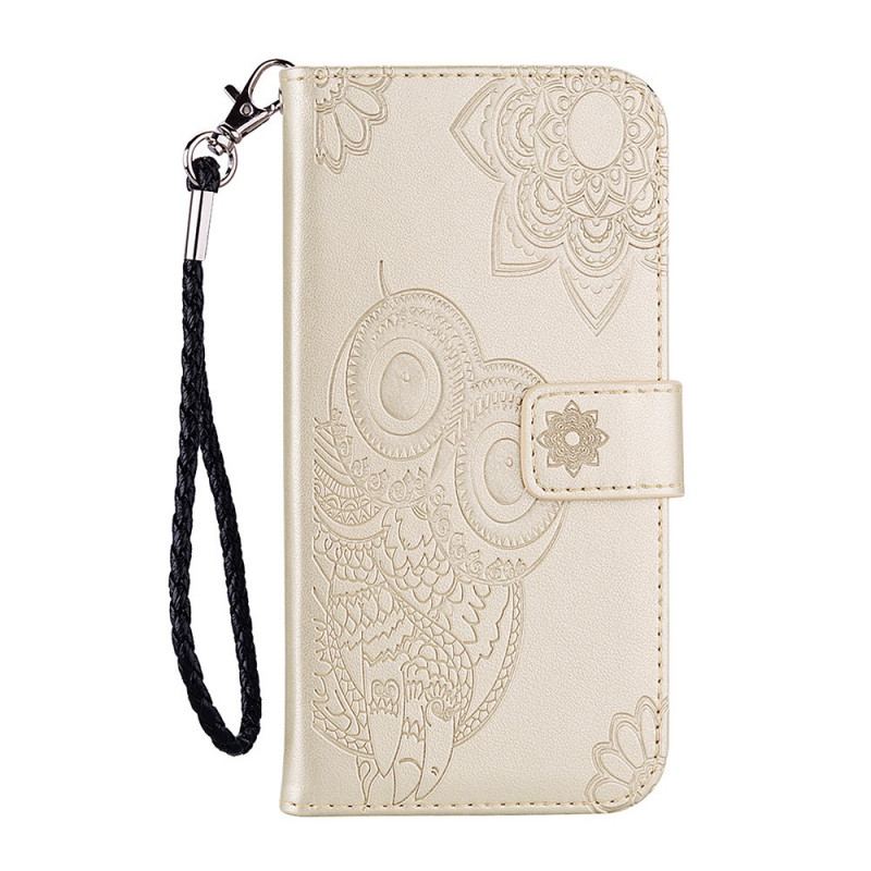 Læder Cover OnePlus Nord N10 Ugle Mandala Og Charm