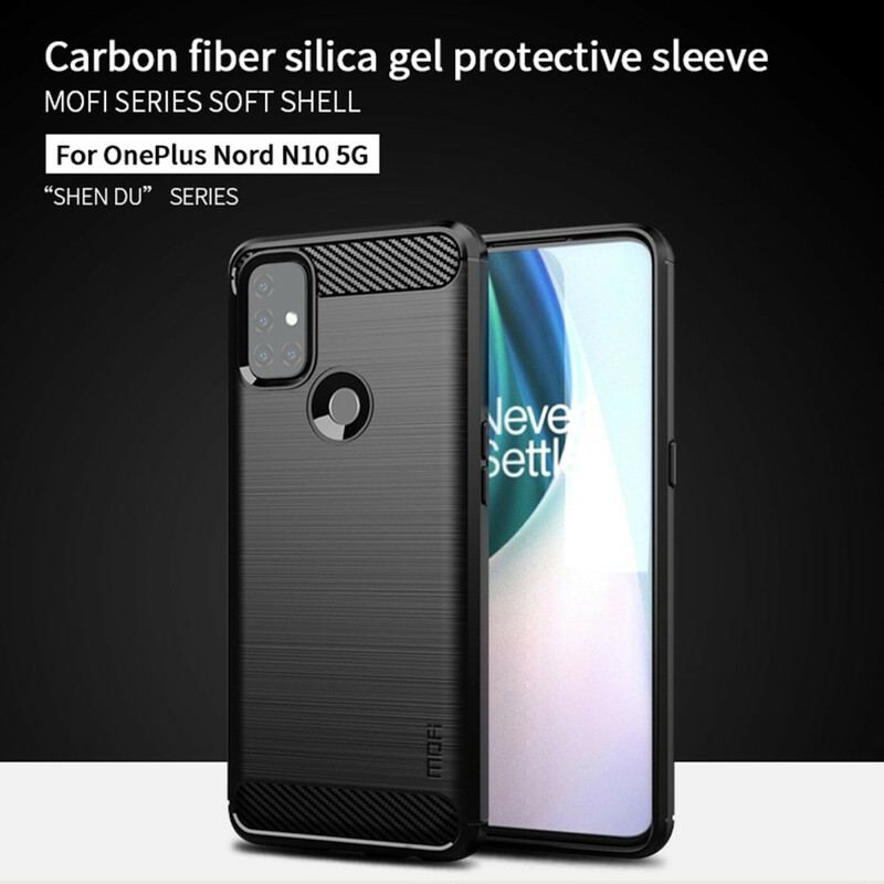 Mobilcover OnePlus Nord N10 Mofi Børstet Kulfiber