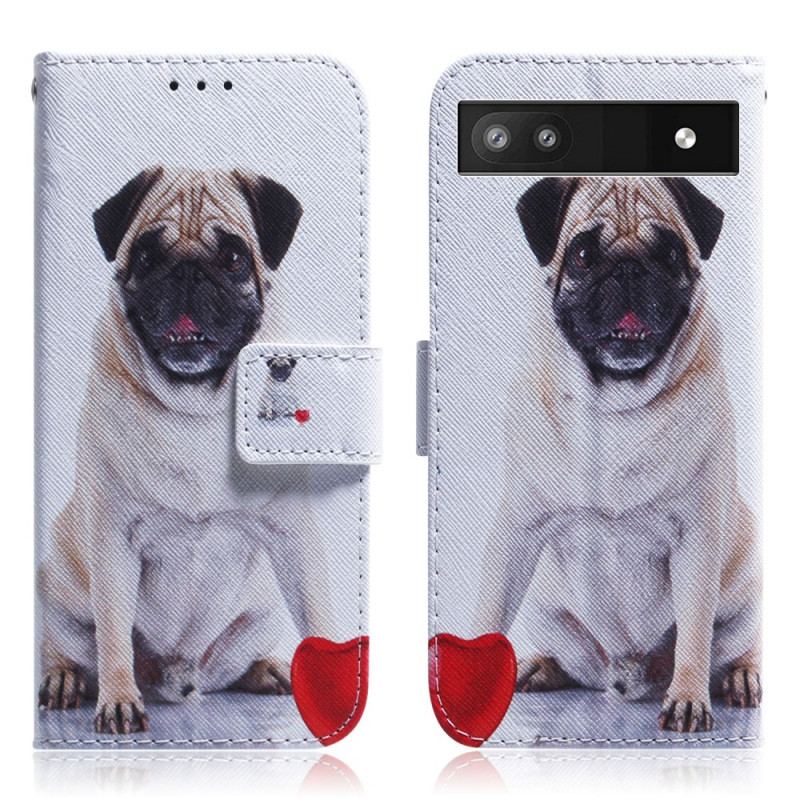 Flip Cover Google Pixel 6A Mops Hund