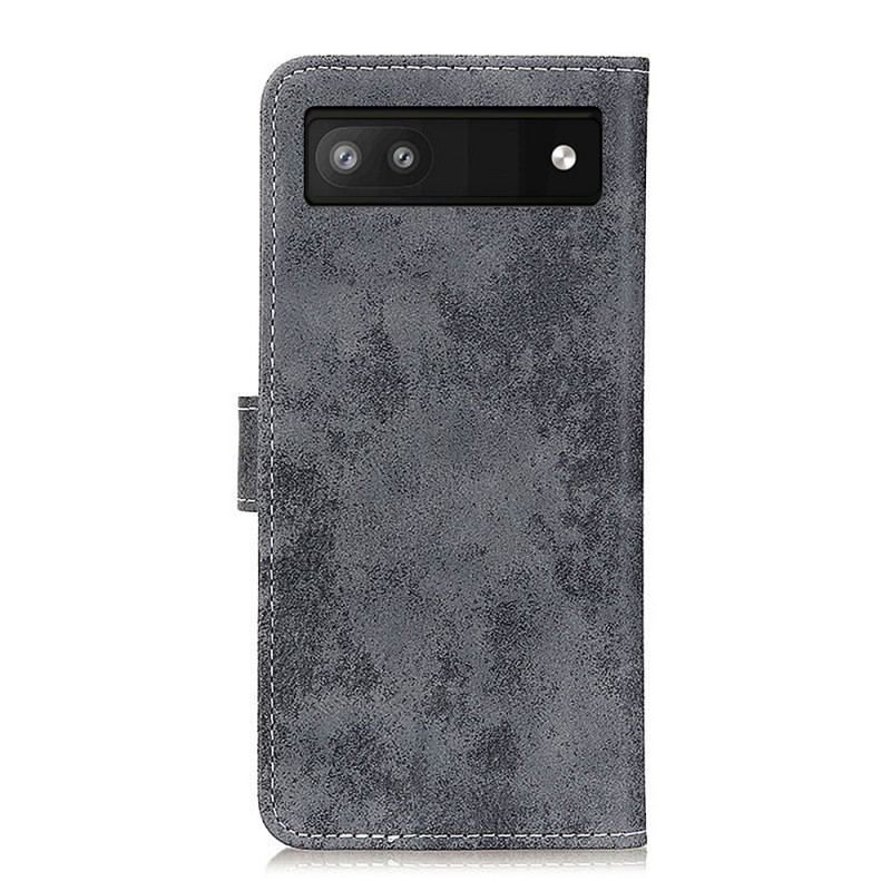 Flip Cover Google Pixel 6A Vintage Læder Stil