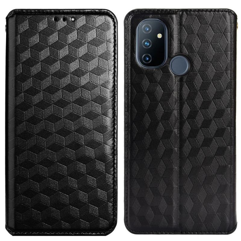 Cover OnePlus Nord N100 Flip Cover 3d Diamant Læder Effekt