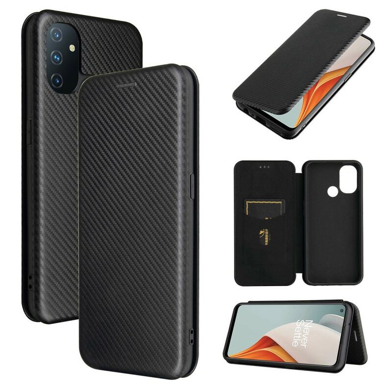 Cover OnePlus Nord N100 Flip Cover Kulfiber