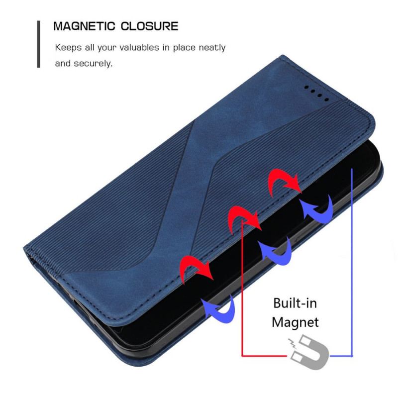 Cover OnePlus Nord N100 Flip Cover Læderstil S-design