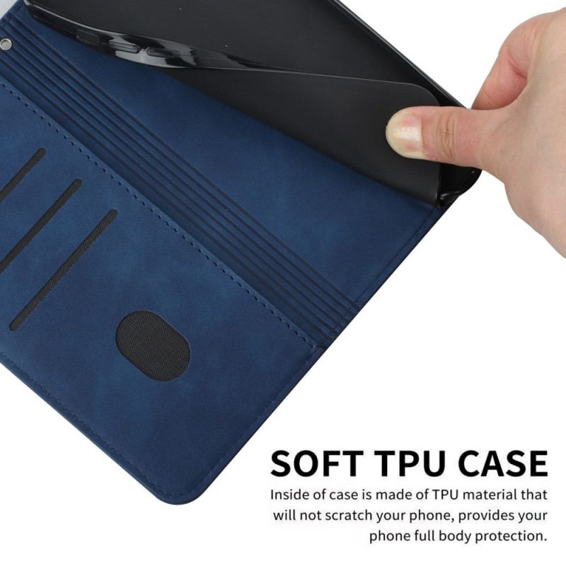 Cover OnePlus Nord N100 Flip Cover Læderstil S-design