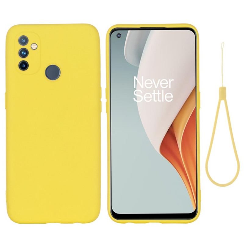 Cover OnePlus Nord N100 Flydende Silikone Med Snor