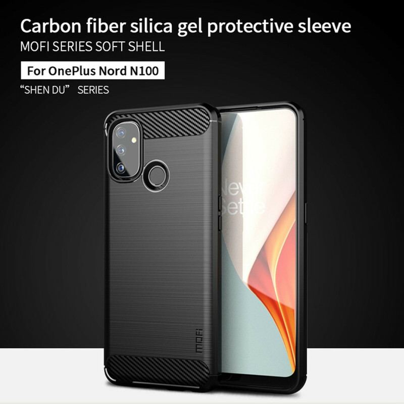 Cover OnePlus Nord N100 Mofi Børstet Kulfiber