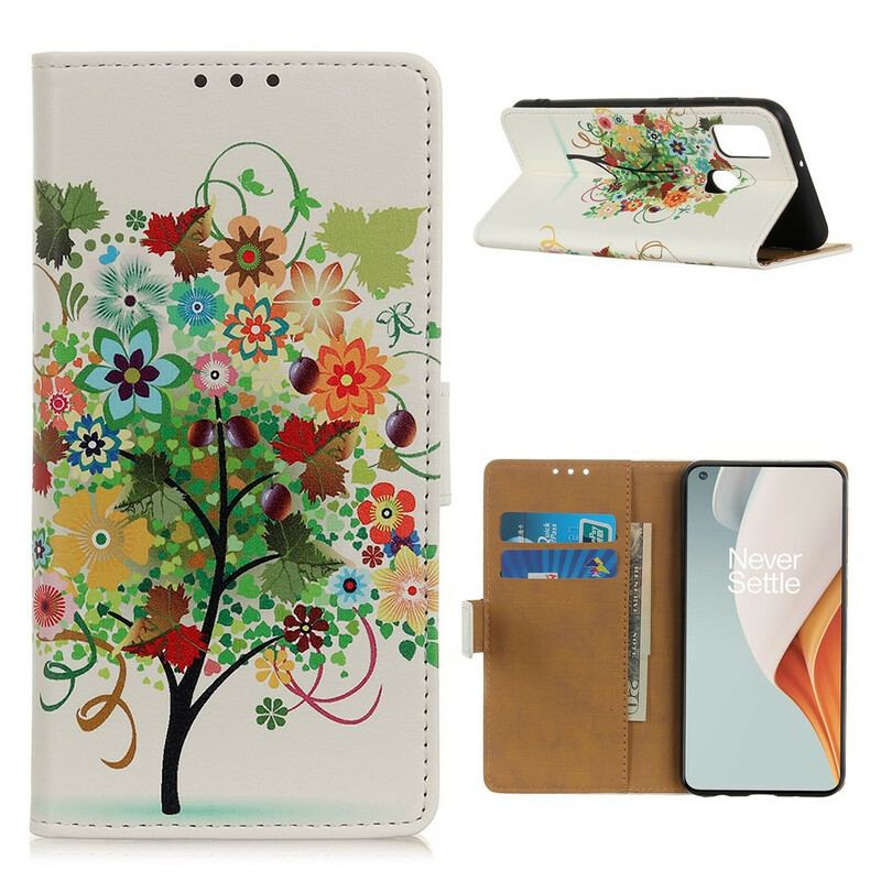 Flip Cover OnePlus Nord N100 Blomstrende Træ