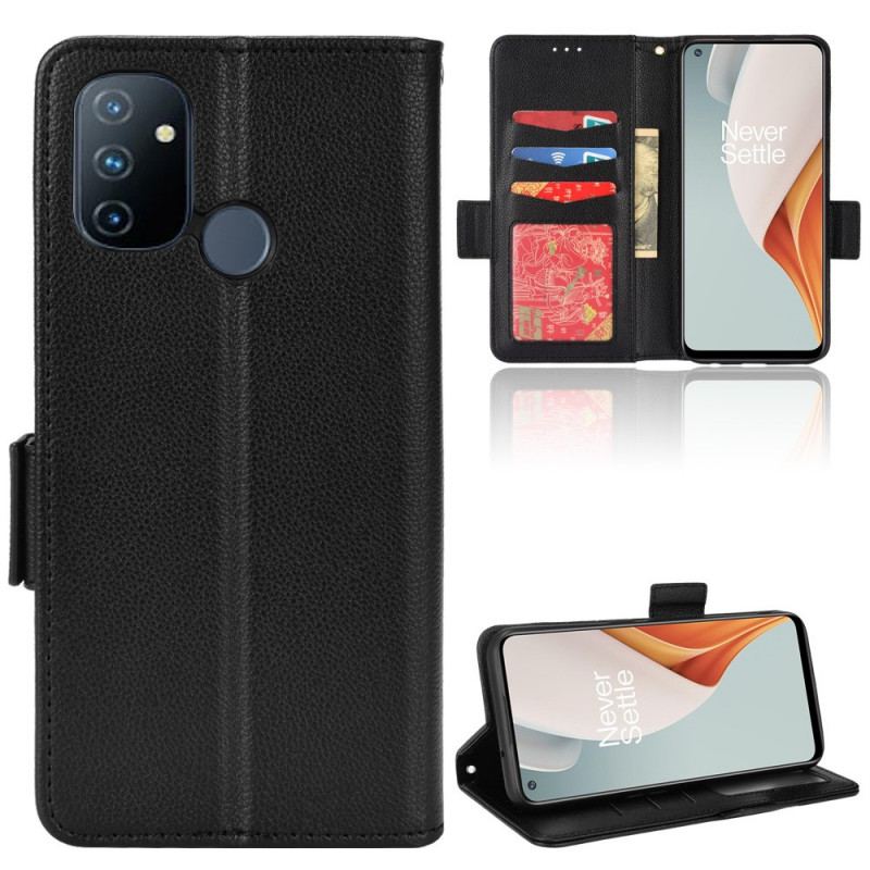 Flip Cover OnePlus Nord N100 Lychee Læder Stil