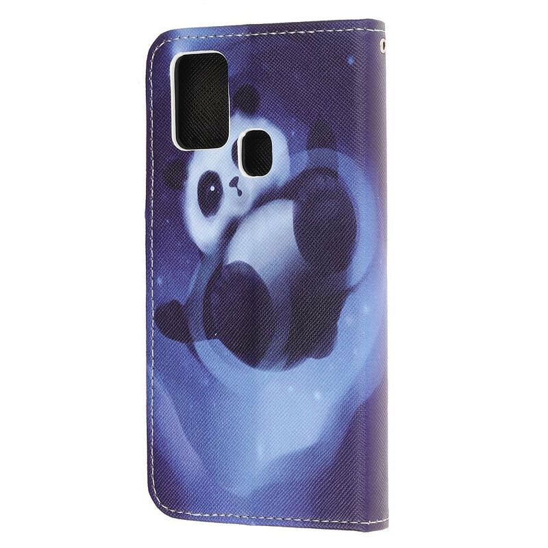 Flip Cover OnePlus Nord N100 Med Snor Panda Space Med Snor