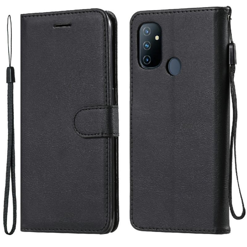 Flip Cover OnePlus Nord N100 Med Snor Strappy Lædereffekt