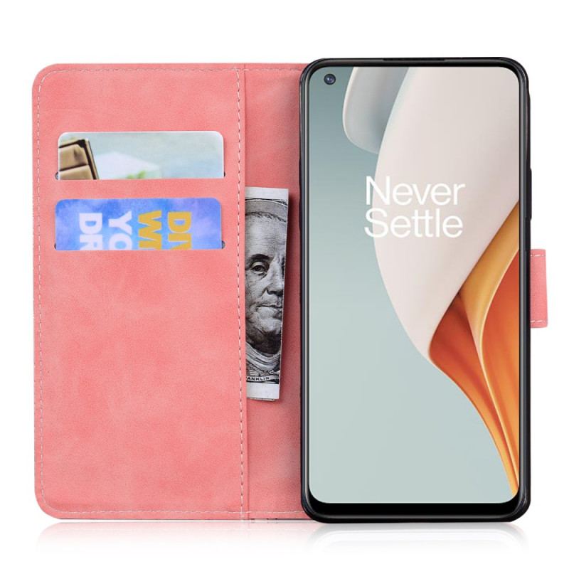 Flip Cover OnePlus Nord N100 Tiger Ansigtsprint