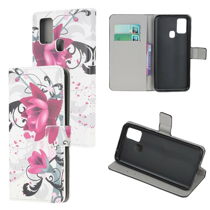 Flip Cover OnePlus Nord N100 Tropiske Blomster