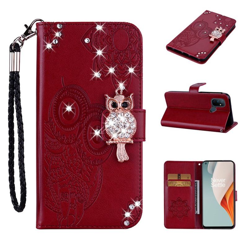 Flip Cover OnePlus Nord N100 Ugle Mandala Og Charm