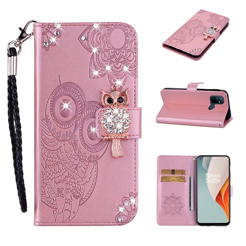 Flip Cover OnePlus Nord N100 Ugle Mandala Og Charm