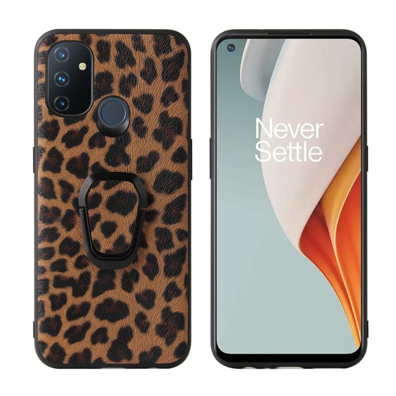 Mobilcover OnePlus Nord N100 Leopard Stil Ring-støtte