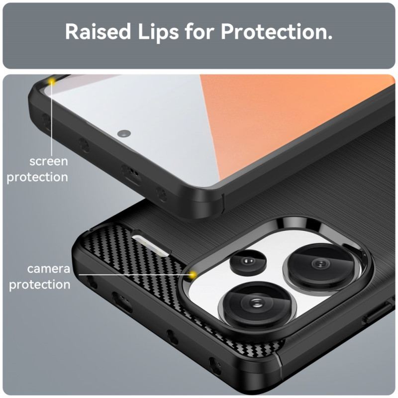 Cover Xiaomi Redmi Note 13 Pro Plus 5g Børstet Kulfiber