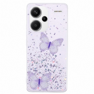 Cover Xiaomi Redmi Note 13 Pro Plus 5g Glitter Sommerfugle