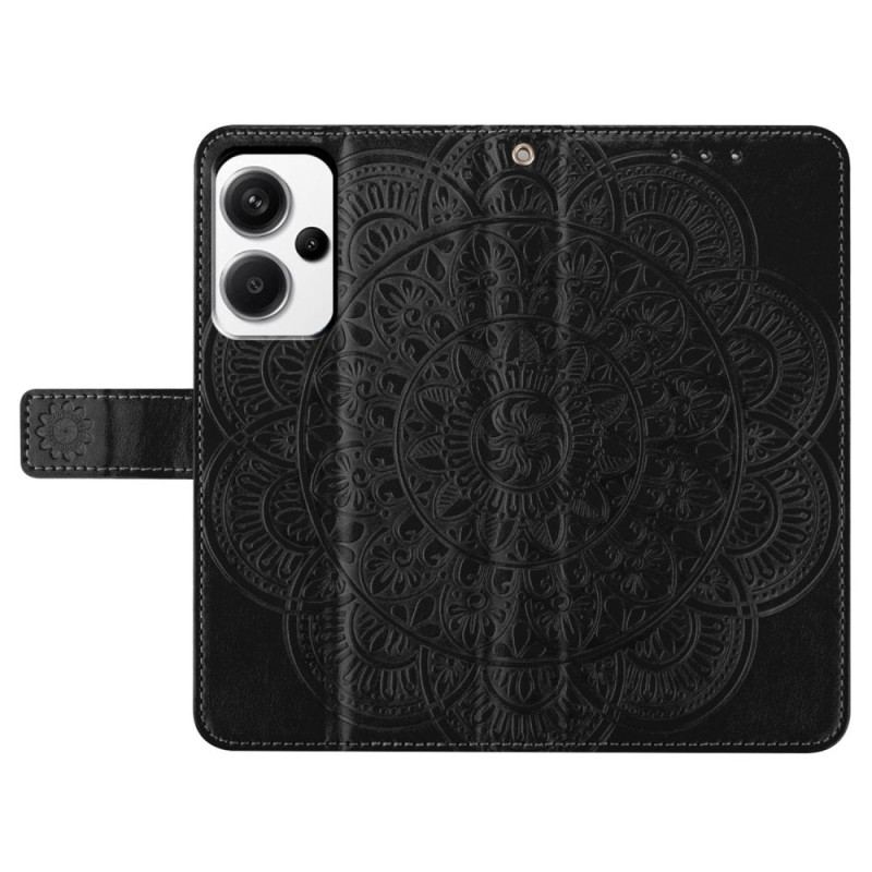 Flip Cover Til Xiaomi Redmi Note 13 Pro Plus 5g Mandala Print Med Rem