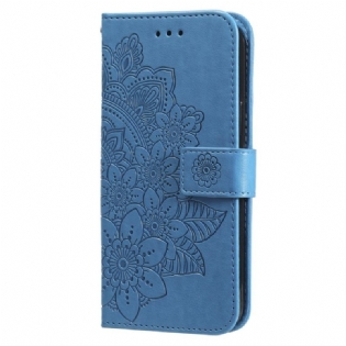 Flip Cover Xiaomi Redmi Note 13 Pro Plus 5g Blomstermønster Med Rem