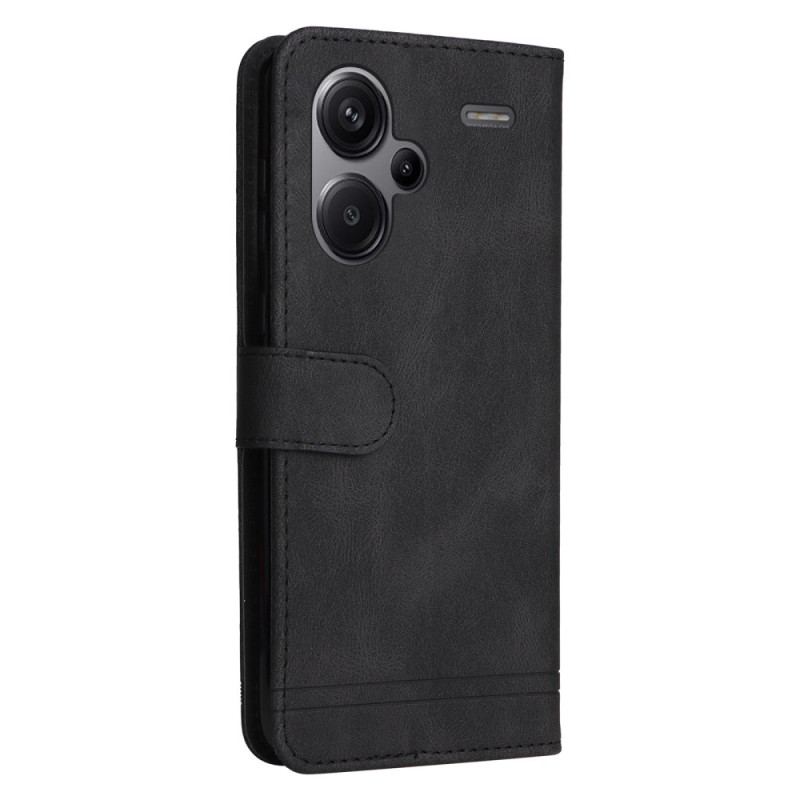 Flip Cover Xiaomi Redmi Note 13 Pro Plus 5g Dekorativ Nitte Med Rem