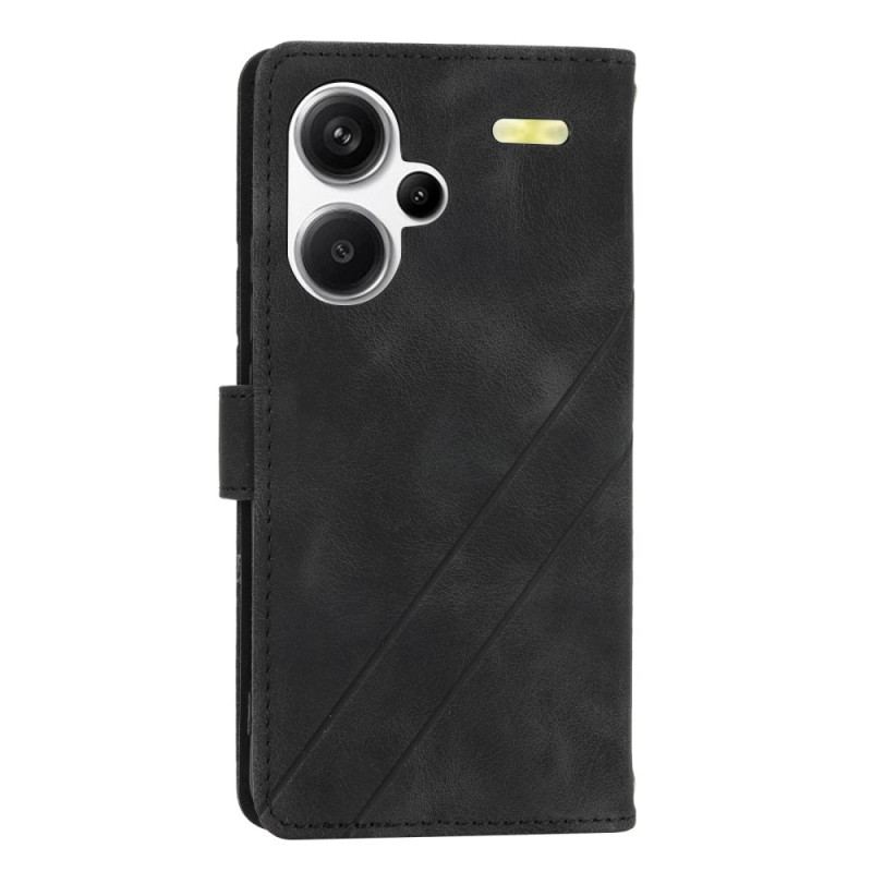 Flip Cover Xiaomi Redmi Note 13 Pro Plus 5g Strap Lines Dekoration