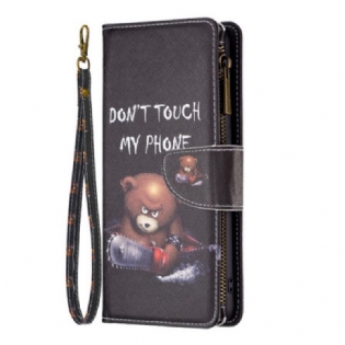 Læder Cover Xiaomi Redmi Note 13 Pro Plus 5g Telefon Etui Dangerous Bear Wallet