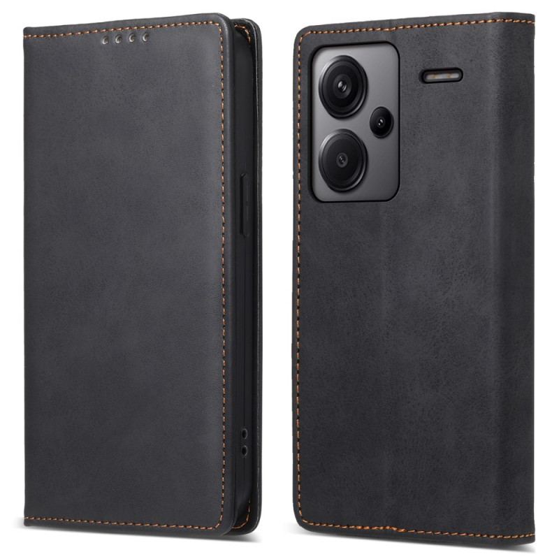 Læder Cover Xiaomi Redmi Note 13 Pro Plus 5g Telefon Etui Lædereffekt