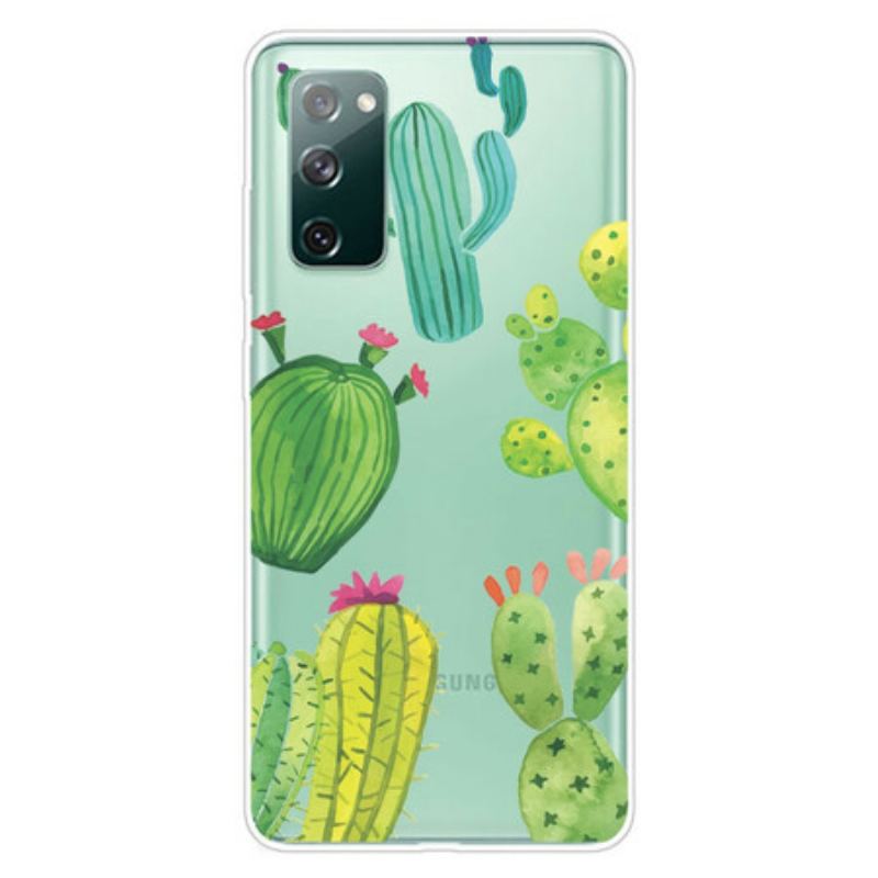 Cover Samsung Galaxy S20 FE Akvarel Kaktusser