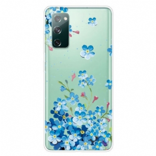 Cover Samsung Galaxy S20 FE Blå Blomster