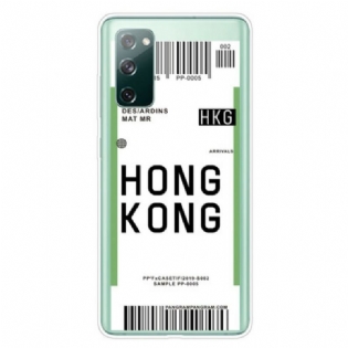 Cover Samsung Galaxy S20 FE Boardingkort Til Hong Kong