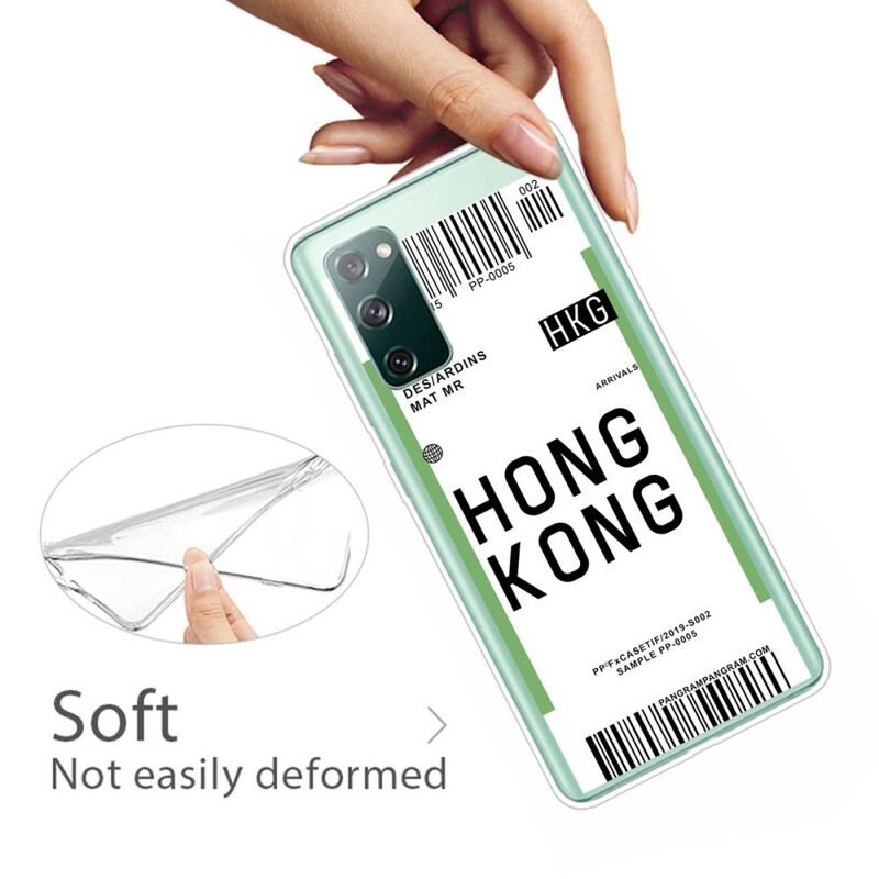 Cover Samsung Galaxy S20 FE Boardingkort Til Hong Kong