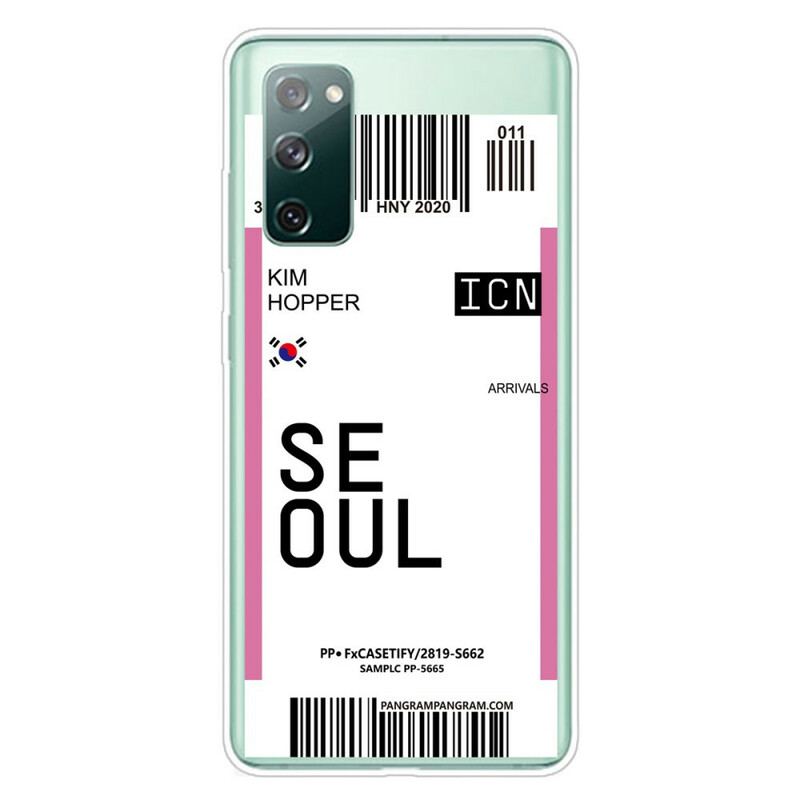 Cover Samsung Galaxy S20 FE Seoul Boardingkort