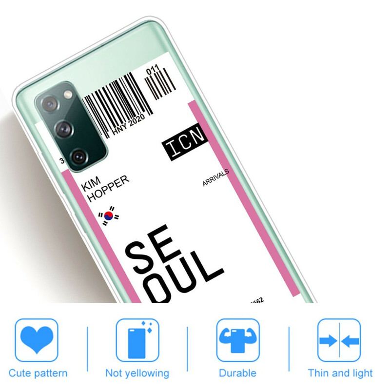 Cover Samsung Galaxy S20 FE Seoul Boardingkort