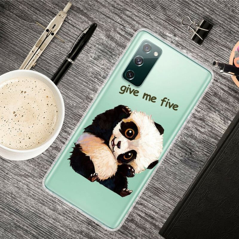 Cover Samsung Galaxy S20 FE Sømløs Panda Giv Me Five