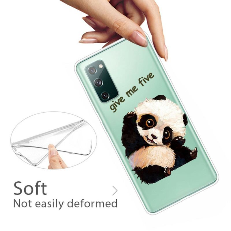 Cover Samsung Galaxy S20 FE Sømløs Panda Giv Me Five